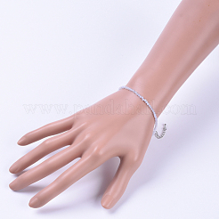 Pulseras de cuentas de ágata azul claro natural&nbsp;BJEW-JB04555-03