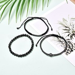 Набор браслетов из натурального тигрового глаза для мужчин и женщин BJEW-JB06737