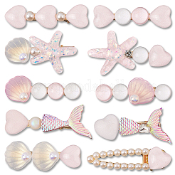 2 сумка 2 стиля заколки для волос из смолы и сплава в виде аллигатора&nbsp;AJEW-CY0001-39A