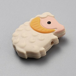 Экологически чистые силиконовые фокусные бусины для овец&nbsp;SIL-WH0014-40