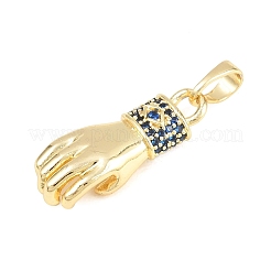 Pendenti in zirconi cubici trasparenti in micro pavè di ottone&nbsp;KK-F938-17G