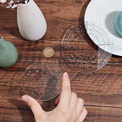 2 шт. 2 стиля акриловый круглый разделитель вспомогательный инструмент для глиняной скульптуры&nbsp;DIY-GA0007-16