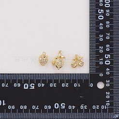 18スタイルフルーツスタイルラックメッキ合金チャーム9個。  クリスタルラインストーン付き  カドミウムフリー＆ニッケルフリー＆鉛フリー  パイナップル＆ザクロ＆イチゴ  ライトゴールド  11~17x7.5~11.5x5.5~8mm  穴：1.2~1.4mm  2個/スタイル&nbsp;FIND-SZ0002-95