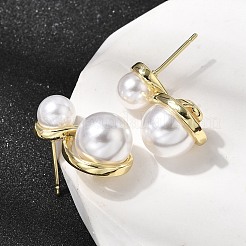 Латунь серьги стержня&nbsp;LS-EJEW-H180-04G