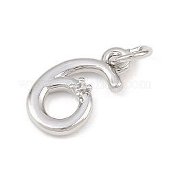 Латунные микропаве прозрачные кубические циркониевые подвески KK-P339-27P-06