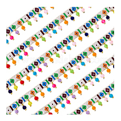 2 ярд винтажной жаккардовой полиэстеровой ленты с ромбовидным узором&nbsp;OCOR-PH0007-12B