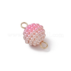 Imitation Perle Acryl runde Beeren Verbinder Charms&nbsp;PALLOY-JF04422-02