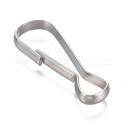 変色しにくい304ステンレススチール製キーチェーン留め具  ステンレス鋼色  32x11x3mm&nbsp;STAS-I166-32P