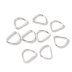 304ステンレススチールDリング  バックル留め金  ウェビング用  ストラップバッグ  服飾材料  銀  15x12.5x1.5mm&nbsp;STAS-K210-14A-S