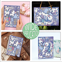 Углеродистая сталь разрезает трафареты DIY-WH0309-2124