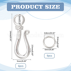 925 застежка-крючок из стерлингового серебра&nbsp;STER-PH0002-07