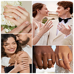 1 шт. латунные кольца с микропаве из кубического циркония&nbsp;RJEW-LP0001-19