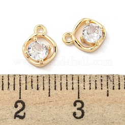 Латунь стекло кулоны KK-L211-014G-01