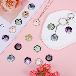 Подвески из сплава с принтом в 18 стилях&nbsp;ENAM-SZ0004-08