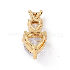 Кулоны из экологически чистой латуни с прозрачным фианитом&nbsp;ZIRC-C027-02G-RS