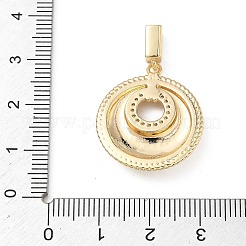 Pendenti in zirconi cubici trasparenti in micro pavè di ottone&nbsp;KK-F939-04C-G