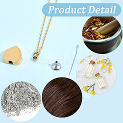 Ожерелья с подвеской в виде сердца из нержавеющей стали в виде погребальной шкатулки DIY-CN0003-41G