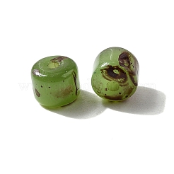 Цилиндрические бусины ручной работы в технике лэмпворк&nbsp;GLAA-D305-01B