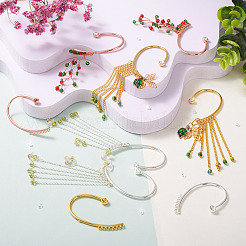 Bricolage grimpeur enroulé autour de la boucle d'oreille faisant le kit de recherche&nbsp;KK-TA0001-16