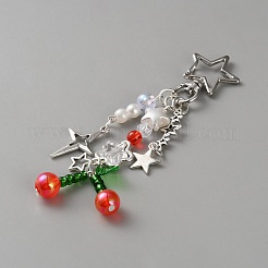 Подвесные украшения из вишневого пластика&nbsp;HJEW-TAC0816-001P