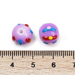 Peinture cuite perles d'émail en verre&nbsp;LAMP-R004-05G