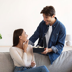 Подарочная коробка для хранения часов из искусственной кожи CON-WH0097-48