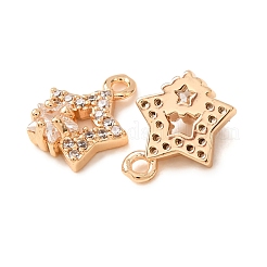 Ciondoli in ottone zirconi chiari micro pavé&nbsp;CU-CBAEC99-23G