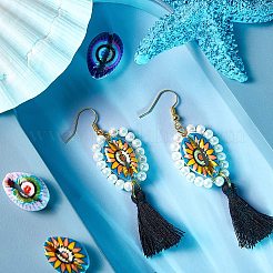 Набивные бусины из натуральных раковин каури SSHEL-NB0001-07