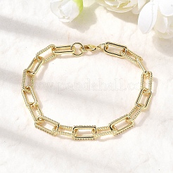 Браслеты из латунной цепочки для женщин BJEW-H630-06G