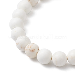 Браслеты с подвесками из сплава с эмалью в виде ромашки BJEW-JB12412