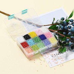 375 г 15-х цветных стеклянных бусин&nbsp;SEED-JP0004-02-3mm
