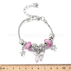 Сплав эмаль европейские бусины браслеты с подвесками BJEW-F495-22P