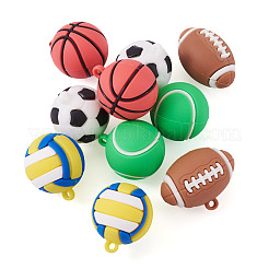 10 шт. 5 стиля непрозрачных пластиковых подвесок из ПВХ&nbsp;KY-TA0001-53