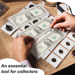 Прямоугольный пластиковый держатель для долларовых купюр для коллекционеров&nbsp;AJEW-WH0248-737B