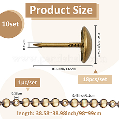 18шт. железная декоративная планка&nbsp;IFIN-WH0816-002AB-02