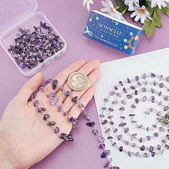 3 нити ручной работы из натурального аметиста AJEW-SC0001-27