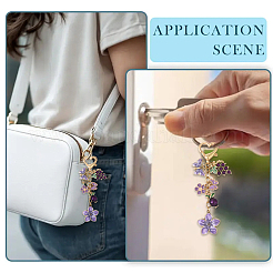 Подвеска в виде цветка винограда и бабочки из сплава эмали&nbsp;HJEW-YW00149