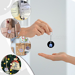 Opake Acryl Anhänger&nbsp;SACR-WH0006-32B-02