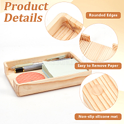 Держатель для заметок из соснового дерева&nbsp;AJEW-WH0475-83