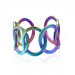 Манжетное кольцо из нержавеющей стали 304 с зацепленными кольцами&nbsp;RJEW-N038-085