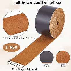 Плоский шнур из воловьей кожи длиной 2 м. AJEW-WH0479-73B-03