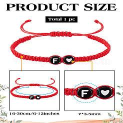 1 pz braccialetti intrecciati in cordino di nylon regolabile per donna uomo&nbsp;BJEW-LP0001-31B-F