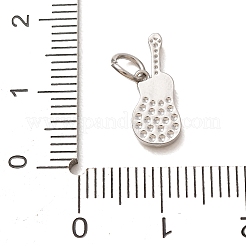 Ciondoli in acciaio inossidabile 304 con micro pavé di zirconi cubici trasparenti&nbsp;LS-CU-CBAB6EC-21P