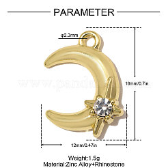 Aleación de zinc con colgantes de rhinestone de cristal&nbsp;RB-OY001-71G