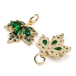 Подвески из латуни с покрытием из прозрачного кубического циркония KK-B078-02G14-02