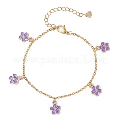 Сплав эмали шарм браслеты&nbsp;BJEW-JB13169-03