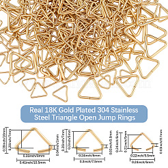 300 pieza de 3 estilos de anillos triangulares de acero inoxidable 304&nbsp;STAS-BBC0007-51