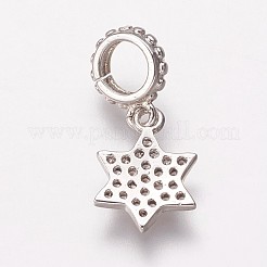 Латунь кубический цирконий европейские подвески с подвесками&nbsp;KK-P134-04P