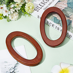 Овальная деревянная сумка с ручкой и люверсами FIND-WH0128-77