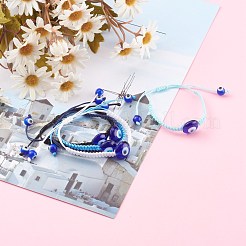 Регулируемые нейлоновые нити плетеные браслеты из бисера BJEW-JB06066